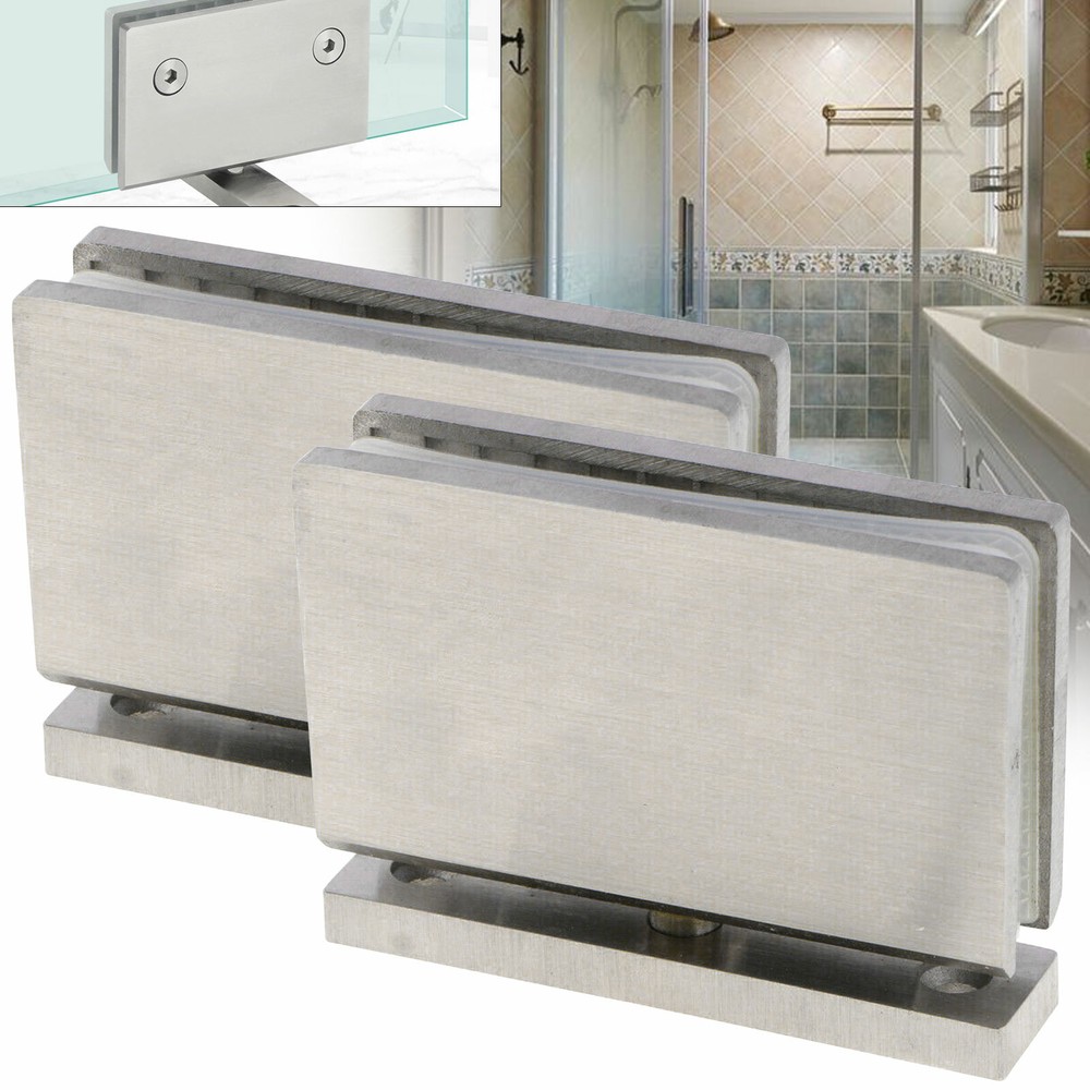 2 Pack 360 Degree Shower Door Hinges, Heavy Duty Frameless Glass Door Hinges
