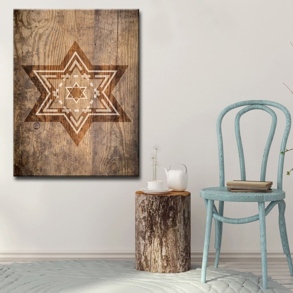 Olivia Rose Inspirational 'Star of David IX' Wrapped Canvas  Extra Large