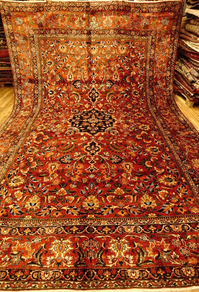 Exclusive oriental carpet Bachdiyar carpet rug 435x310 cm signed carpet