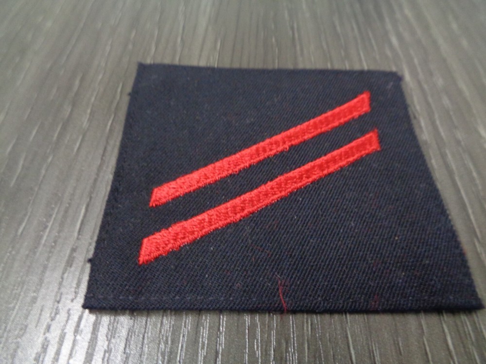 VINTAGE DESERT STORM US Navy USN FIREMAN E-2 RANK Patch Red on BLACK