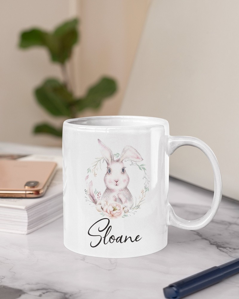 Personalized Rabbit Mug Rabbit Gifts Rabbit Gift For Her Cute Rabbit Cup Funny