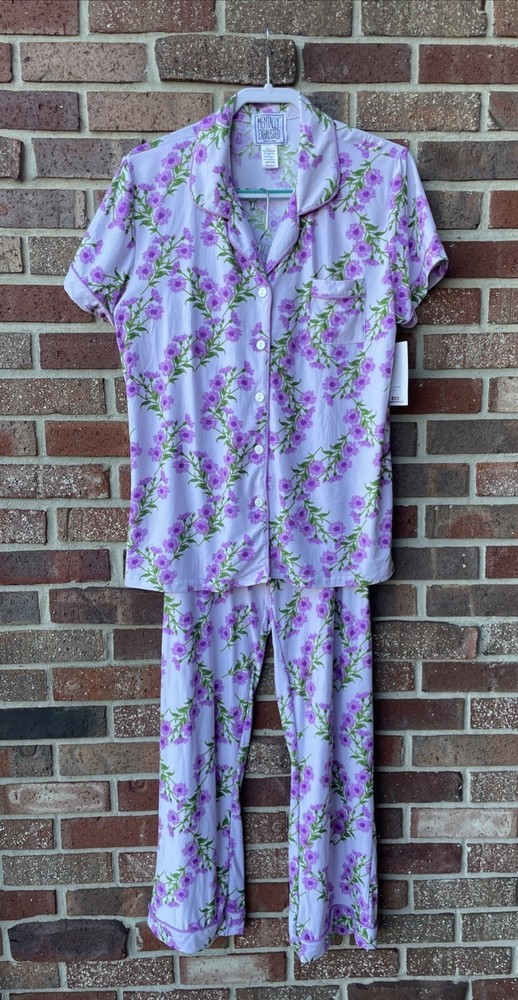 Maternity Mentally Exhausted Women's Floral Pajama Lounge Set Sz M NWT