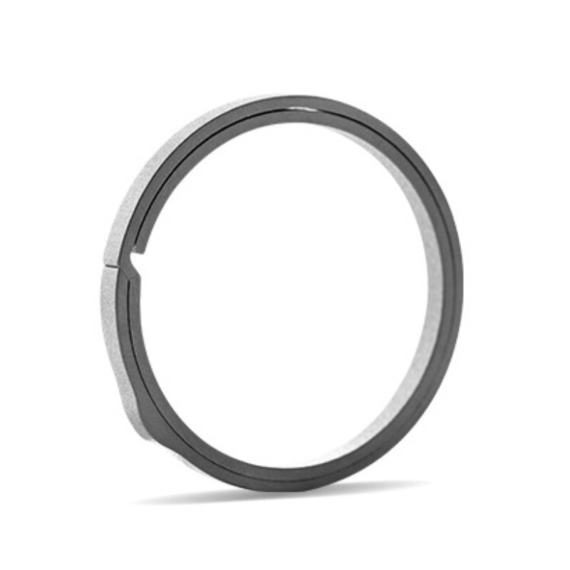Titanium Keychain Rings, 2Pcs 1-inch Split Side Pushing Key Rings, Silver Tone