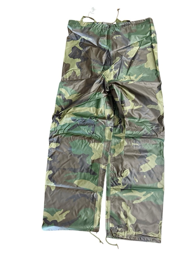 US Military Small Woodland Camo Waterproof Wet Weather Trousers