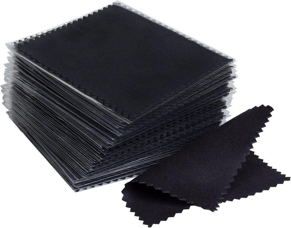 100 Pcs Jewelry Cleaning Polishing Cloth for Sterling Silver Gold Brass Coin