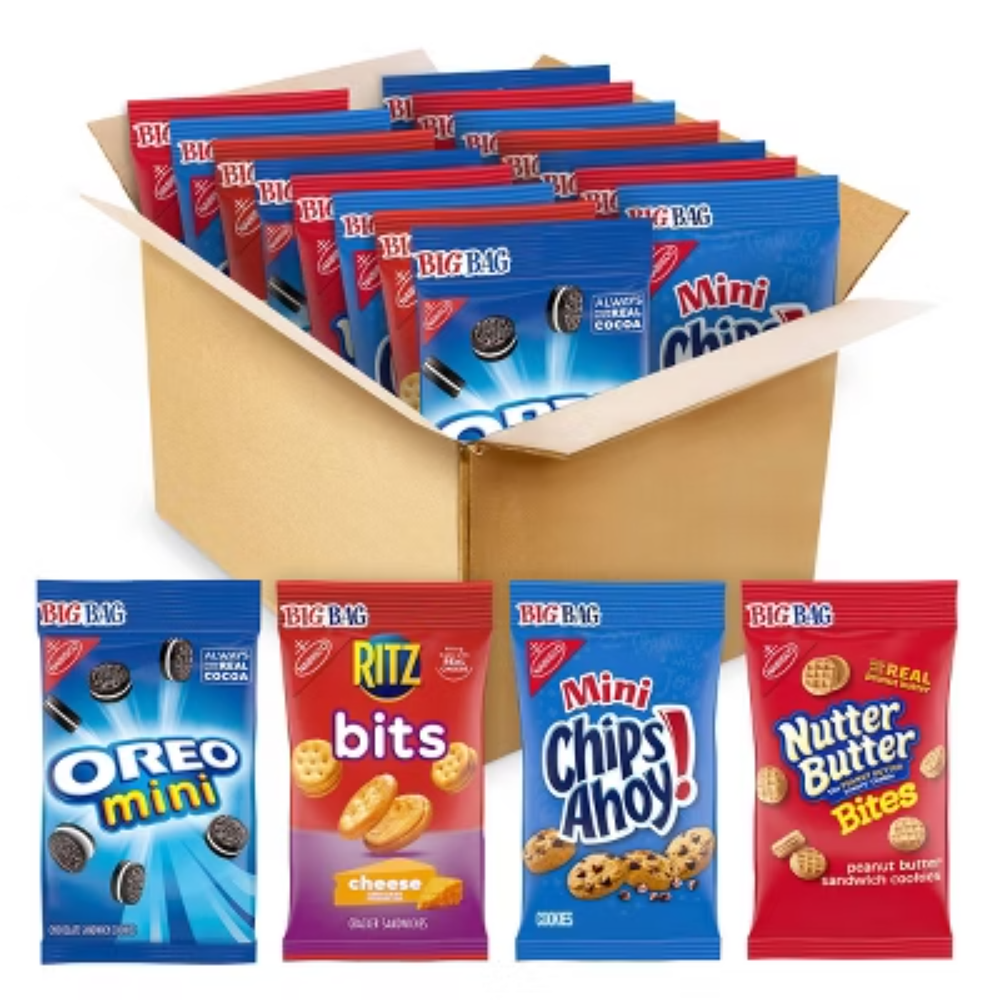 OREO CHIPS AHOY Nutter Butter & RITZ Mini Cookies Bites Snack Pack