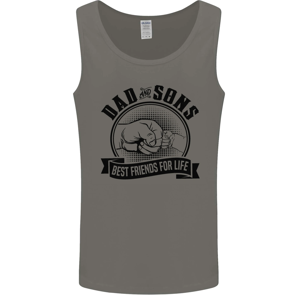 Dad & Sons Best Friends Fathers Day Mens Vest Tank Top