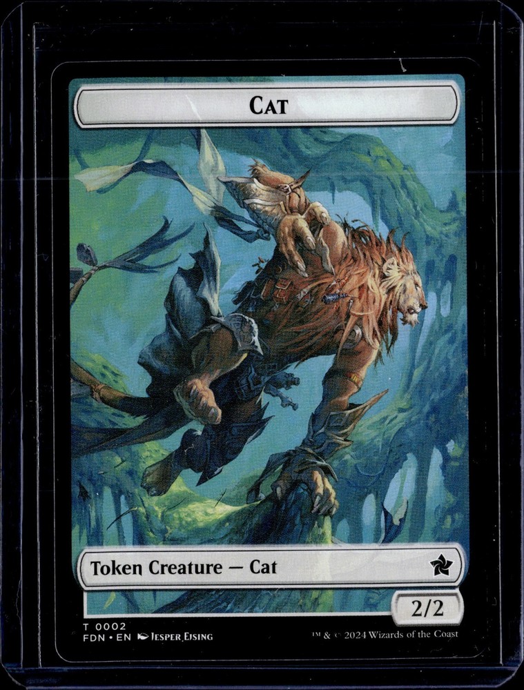 Cat Token 1/2 FDN NM MTG Magic the Gathering  