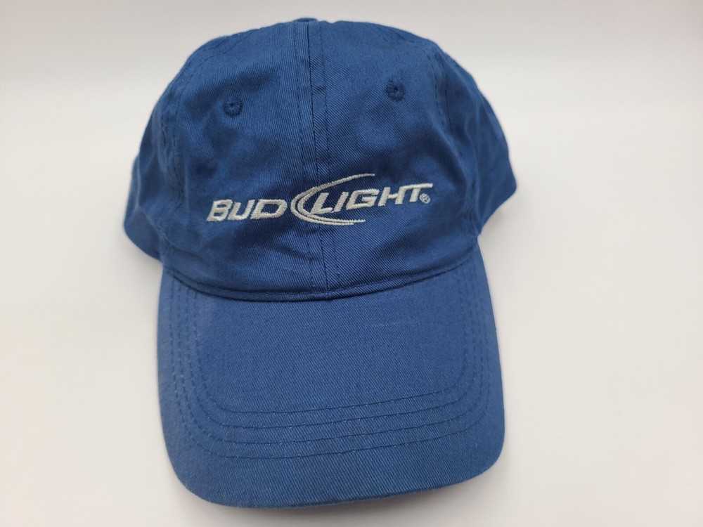 Bud Light Distressed Adjustable Hat Cap Anheuser-Busch Beer Baseball Men Women