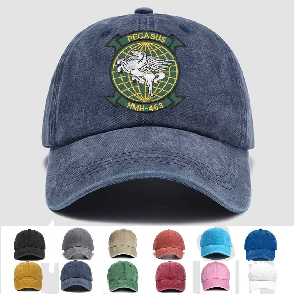 Custom Embroidered Hat HMH-463 Heavy Helicopter Squadron, Veteran Cap, Gift 2