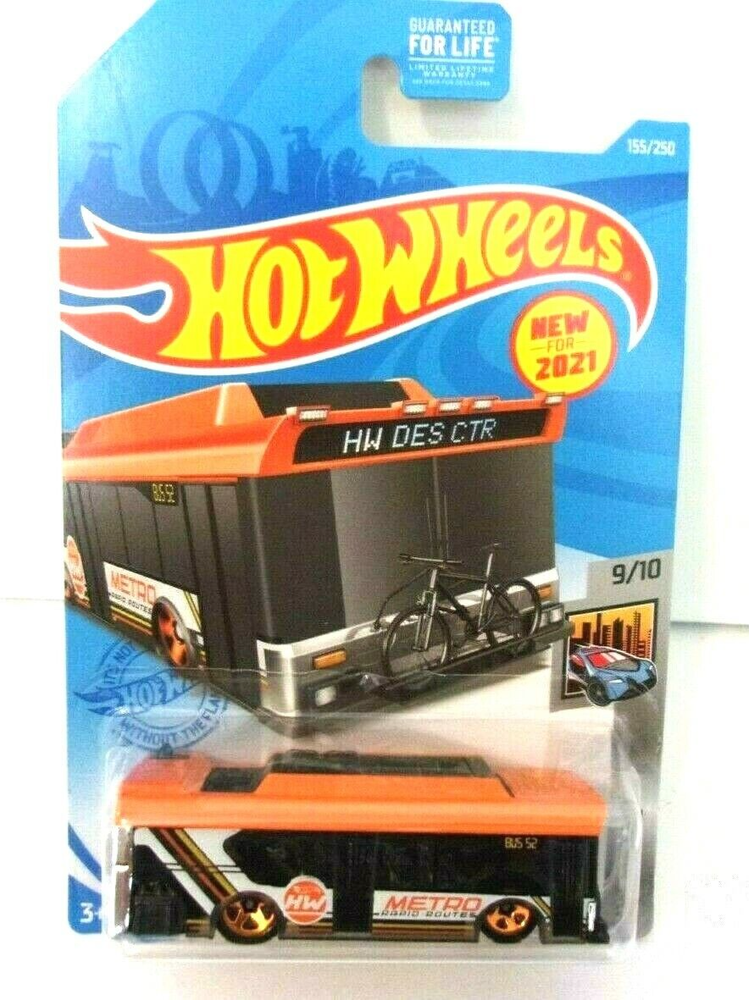 Mattel Hot Wheels Toy Cars 2021 Ain't Fare Bus Nice Orange Black White NEW