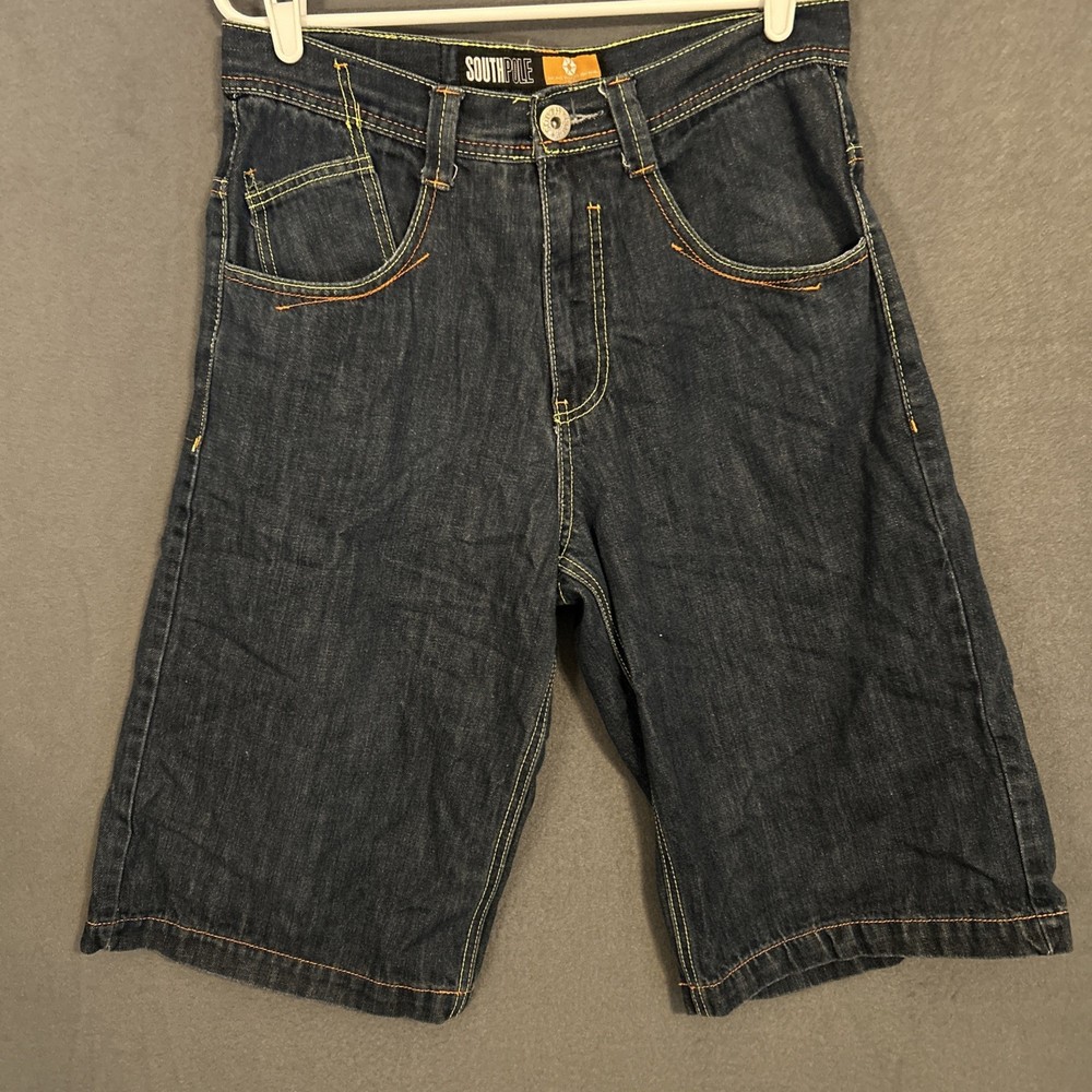 Vintage Southpole shorts mens 32 denim y2k baggy skater hip hop embroidered