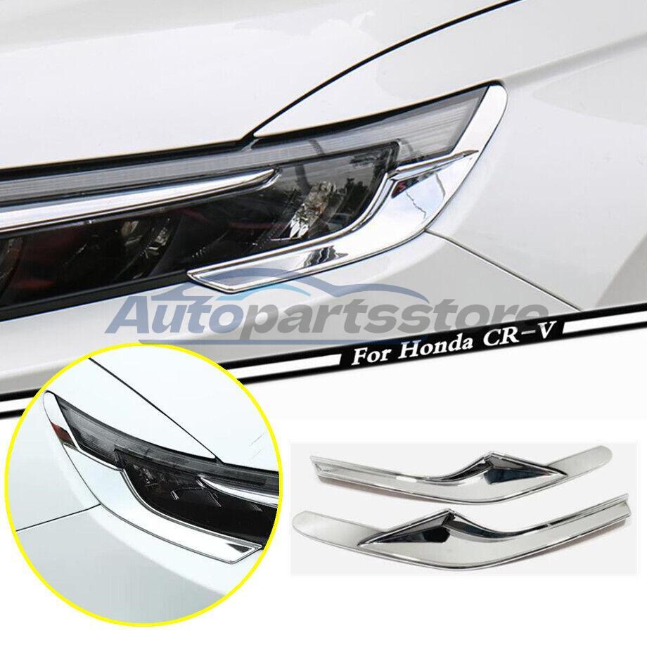 2023 Honda CR-V ABS Chrome Headlight Eyebrow Cover Trim Strips for Enhanced Style