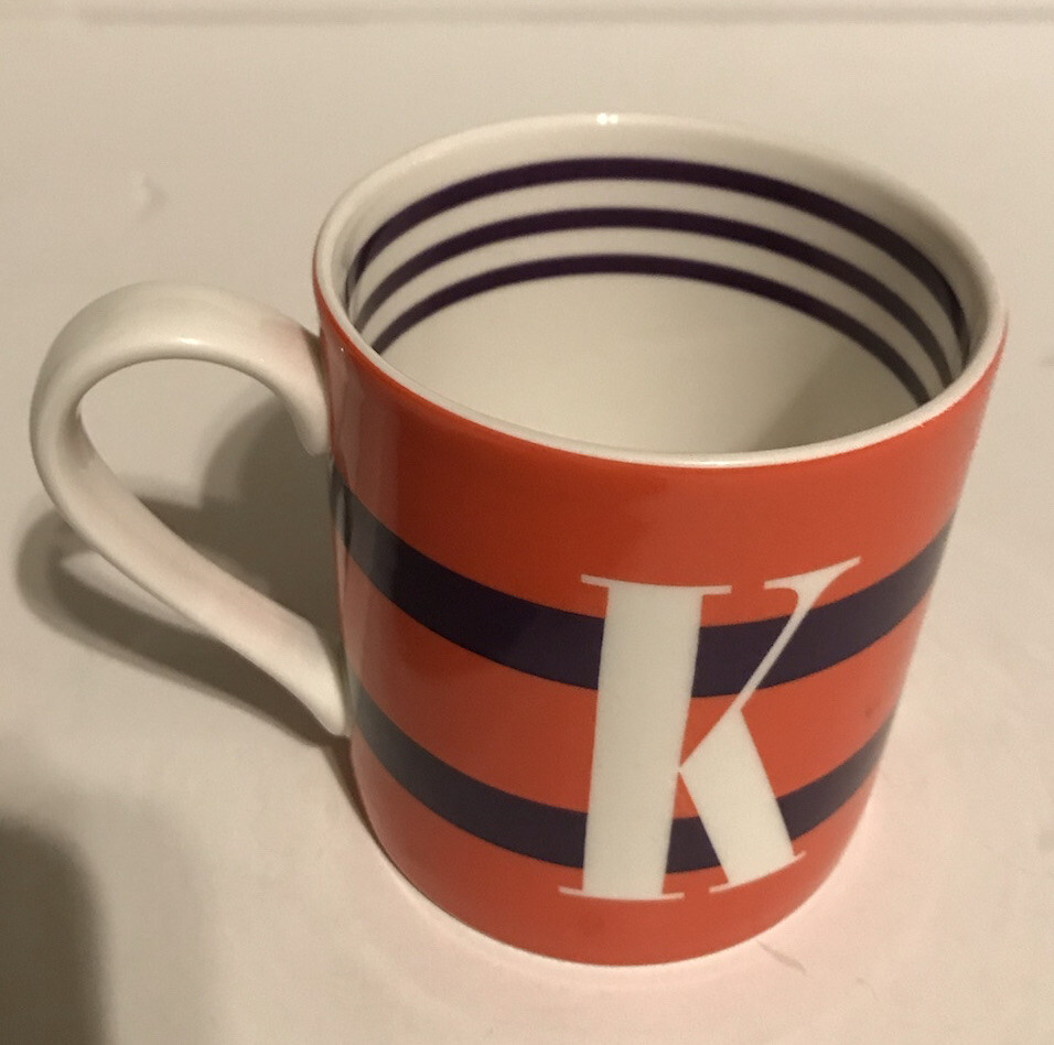 Kate Spade Lenox Initial “K” Letter Porcelain Mug 12 Oz. &&&