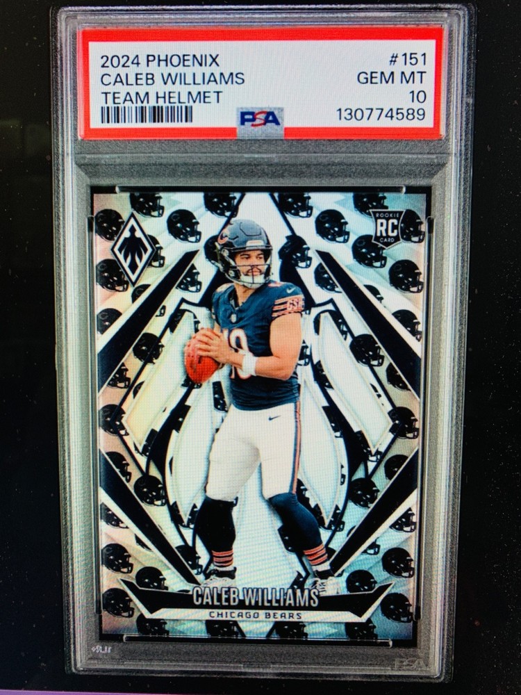 2024 PHOENIX CALEB WILLIAMS TEAM HELMET ROOKIE SSP #151 PSA 10 GEM MINT BEARS