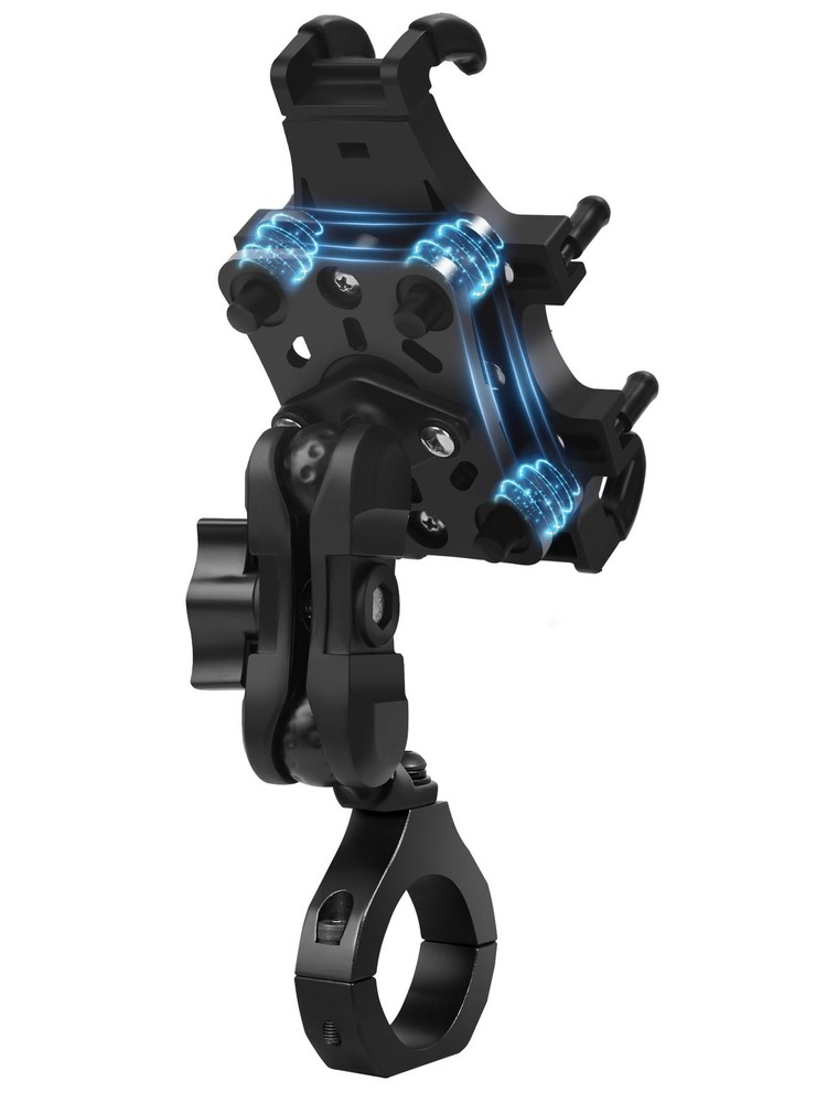 Anti-Vibration UTV Phone Mount Heavy Duty, Full Protection SXS Phone Holder with