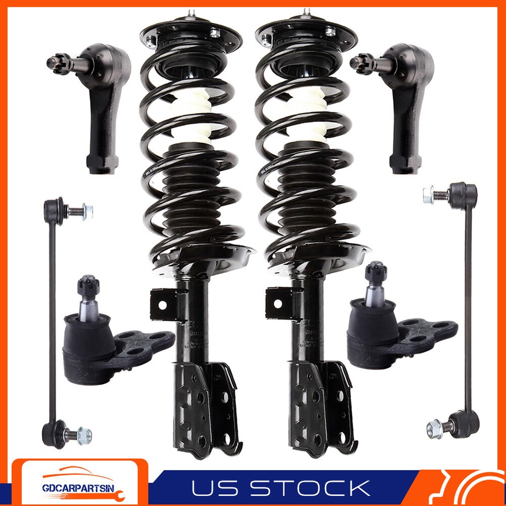Chevrolet Equinox Pontiac Torrent Front Suspension Kit with 8 Struts Sway Bars Tie Rods