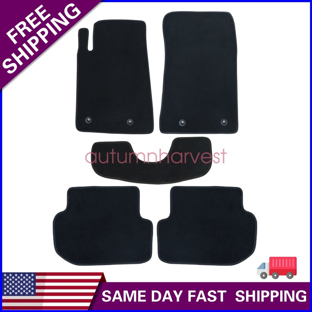 2010-2015 Chevrolet Camaro Full Set Black Front & Rear Floor Mats-image