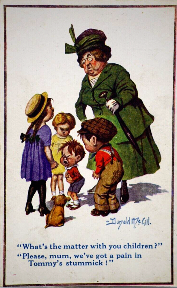 Postcard Seaside Comic Saucy Risqué Woman Children Inter-Art 2678 Donald McGill