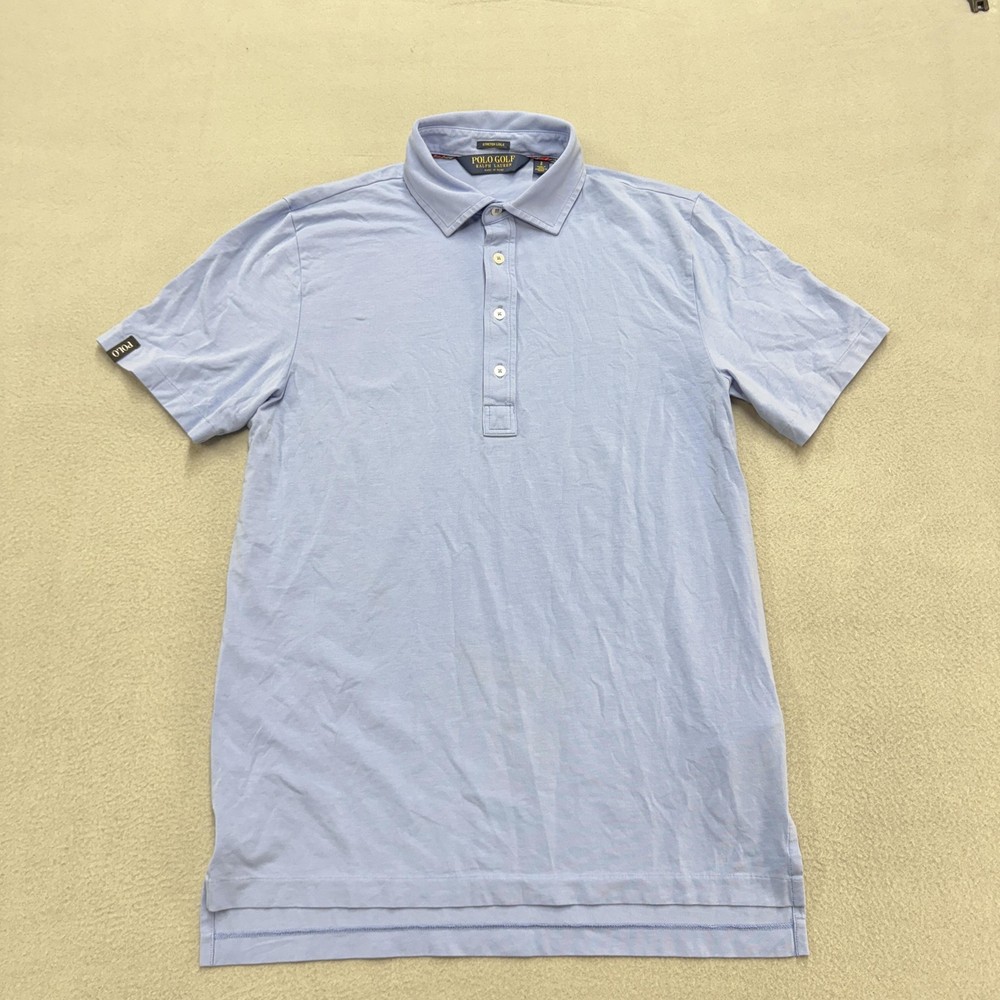 Polo Ralph Lauren Polo Golf Shirt Mens Small Blue Solid Stretch Lisle Golf