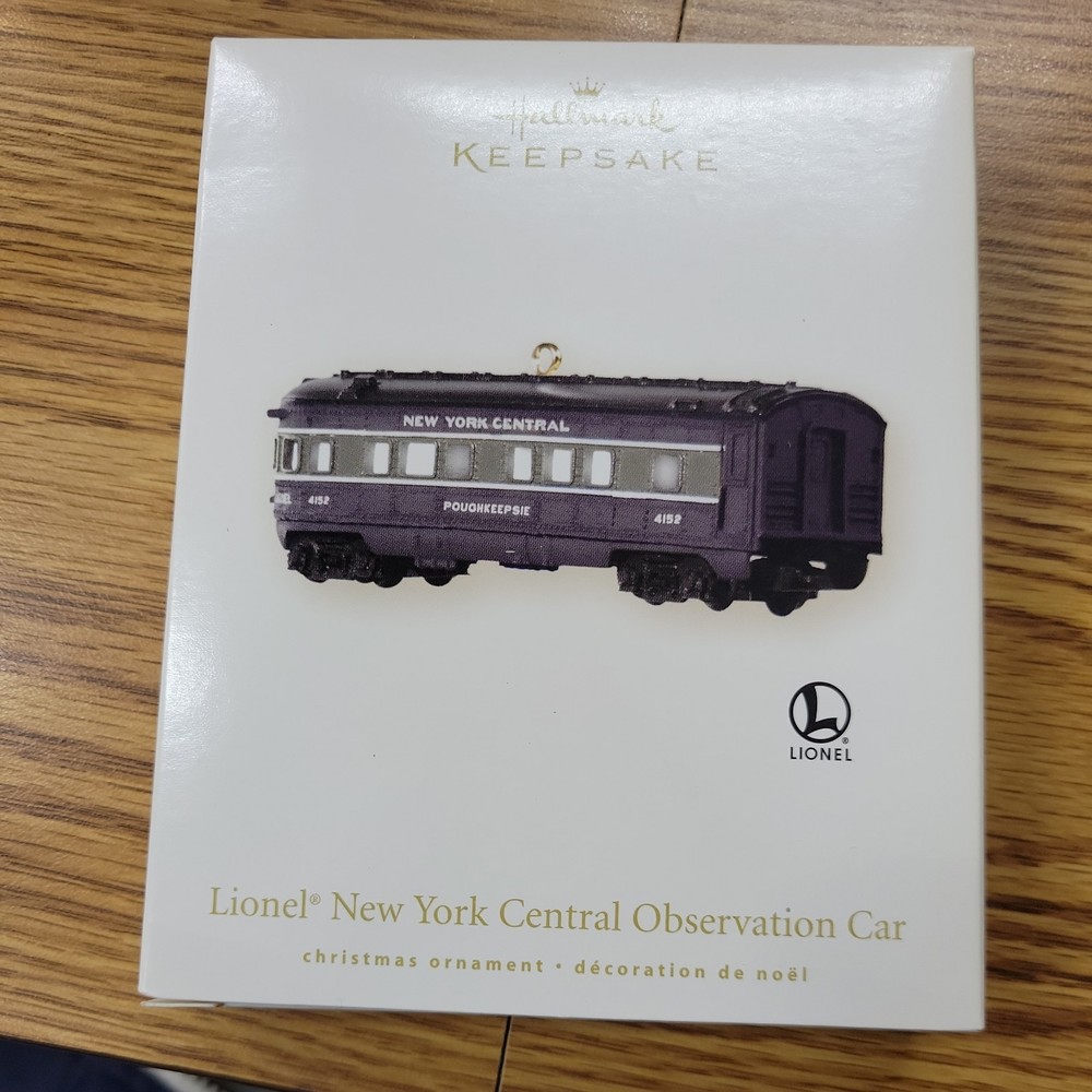 Hallmark Lionel New York Central Observation Car Christmas Ornament