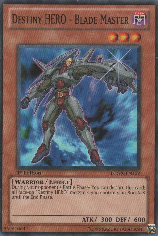 1 x Destiny HERO - Blade Master - LCGX-EN129 - Common - 1st Edition Near Mint, E