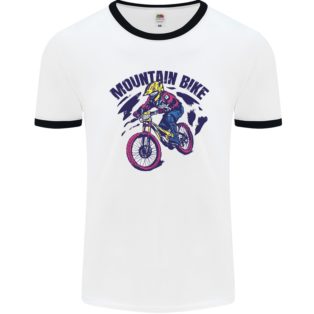 Men’s MTB Cycling Mountain Biker Ringer Tee for Outdoor Adventures