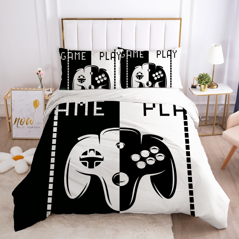 3D Gamepad ZHUA036 Bed Pillowcases Quilt Duvet Cover Set Queen King Zoe