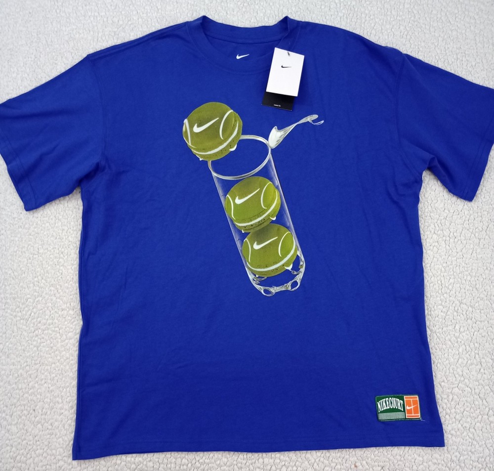Nike Court Tennis Men's Max90 Tennis T-Shirt Blue Size Large