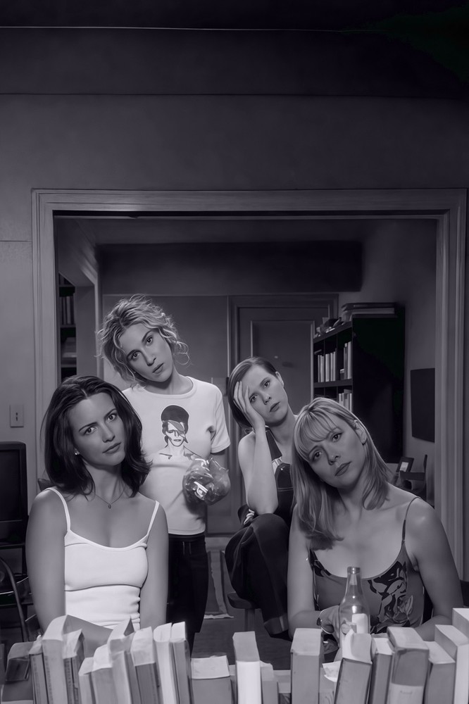 Sex And The City Cast Retro Monochrome TV Series Art Print Poster