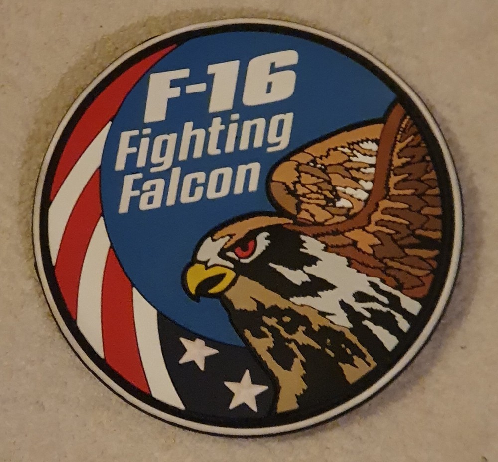 Rare USAF Air Force F-16 PVC Collectible Patch for Enthusiasts