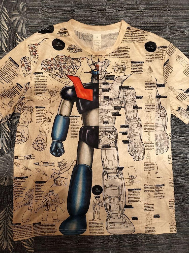Mazinger Z Anime Character Graphic T-Shirt M Size  