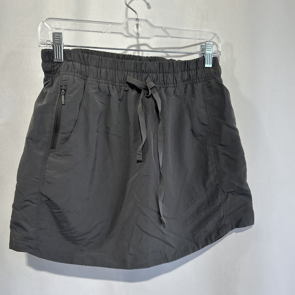 North Face Womens Lined Skort Outdoor Skirt Size Small Gray Elastic Waist