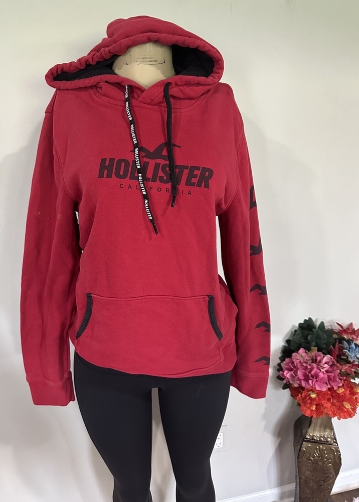 Hollister hoodie size Small women’s Red Logo Sweatshirt