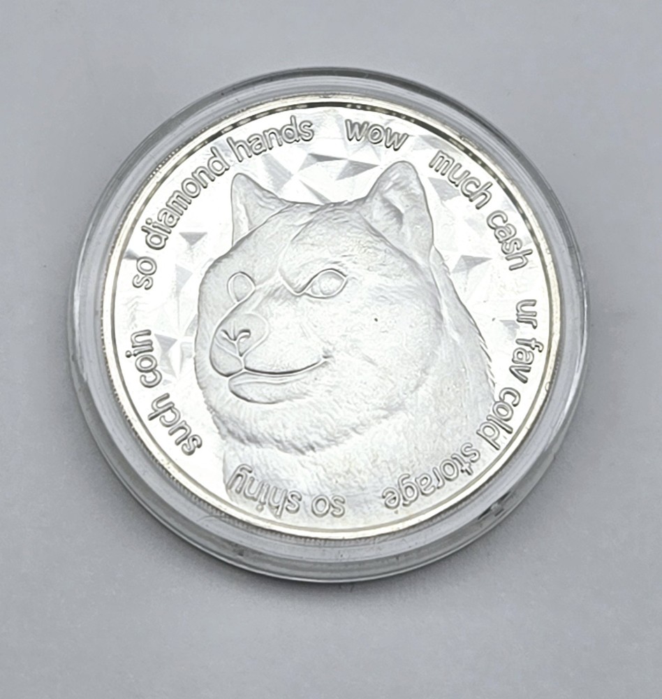 1 oz. 2021 Dogecoin Cryptocurrency BU Silver Round Coin .999 Fine Silver Reddit