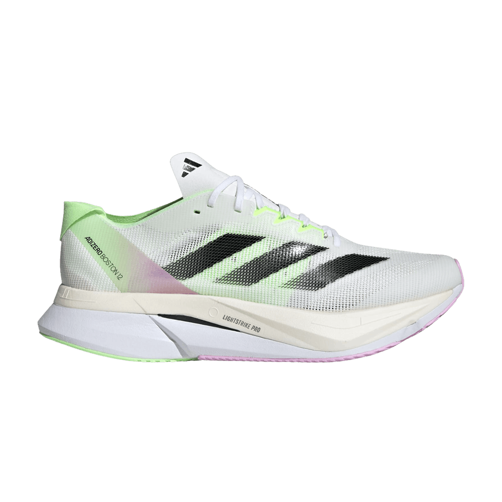 adidas Adizero Boston 12 White Green Spark IG3321