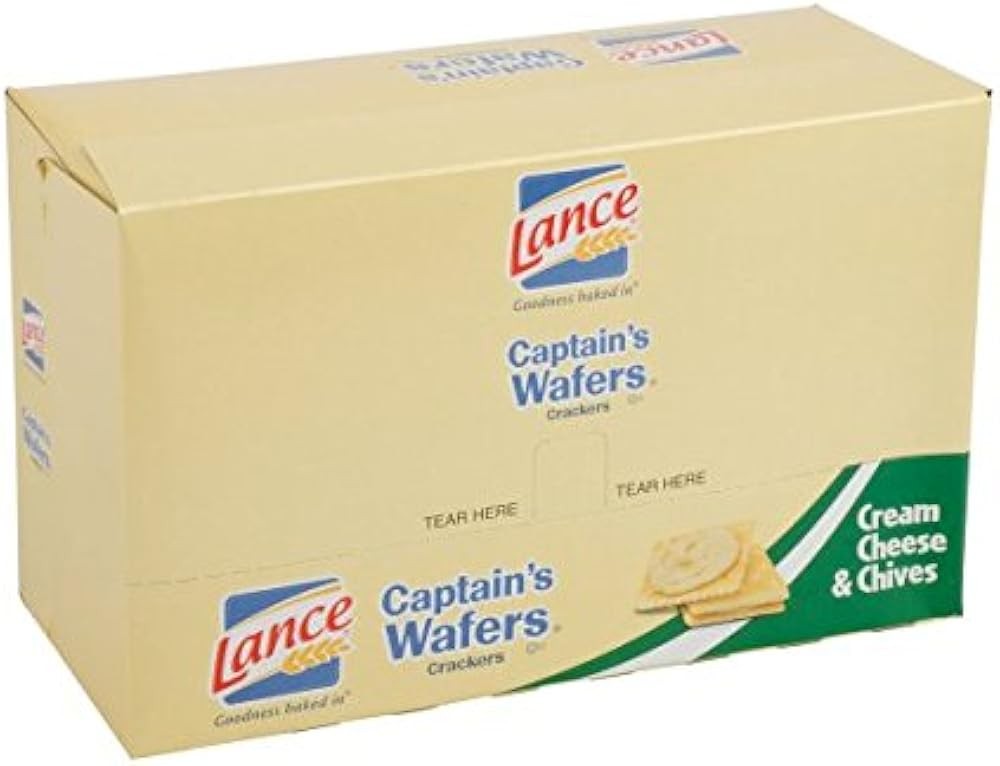 Lance Captain's Wafers Cream Cheese & Chives Sandwich Crackers 20-Pack Caddy