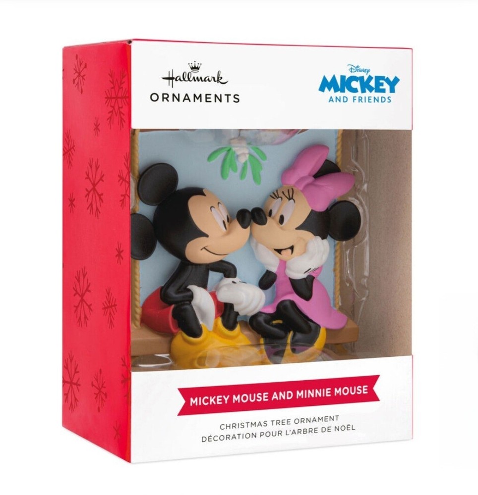 Disney Mickey & Minnie Mouse Mistletoe Swing Hallmark Ornament