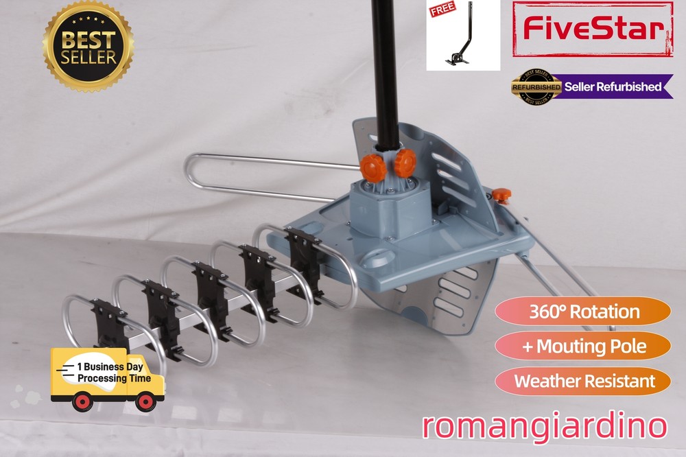 Deal of the Day Outdoor TV Antenna Pole Motorized 4K 360° HDTV