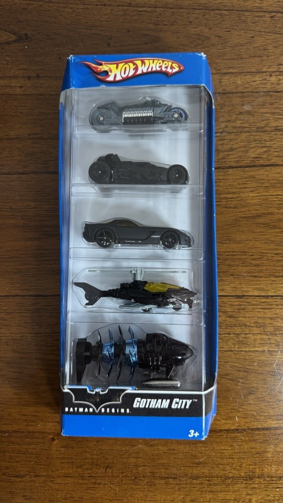 Hot Wheels DC Comics Batman Begins Gotham City (2006) Mattel Car paquete de 5 cajas conjunto