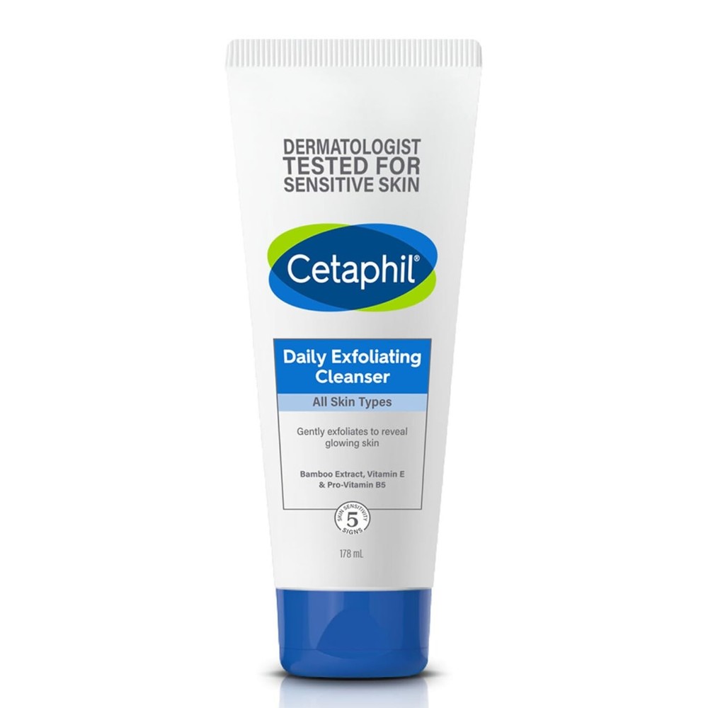 Cetaphil Daily Exfoliating Cleanser 178ml for Acne-Free Glowing Skin