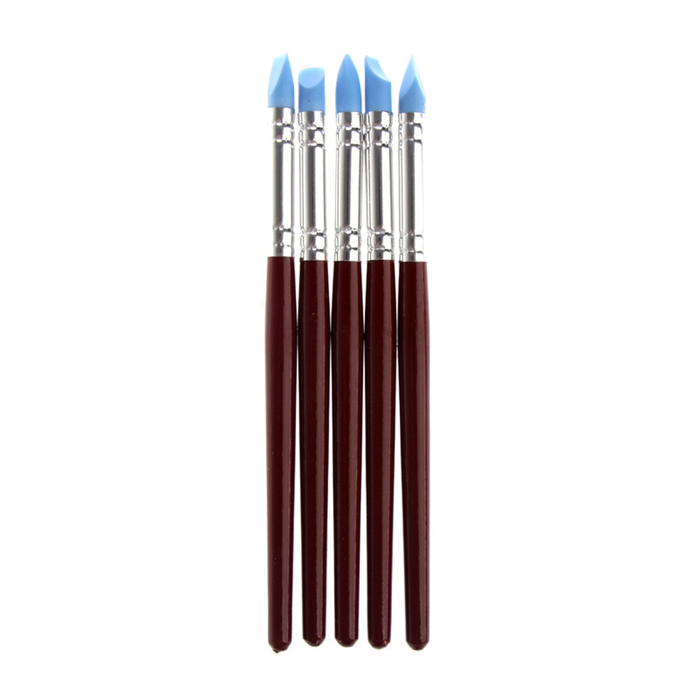 5pcs Long Handle Clay Engraving Pens for Crafting Nail Art Cake Design