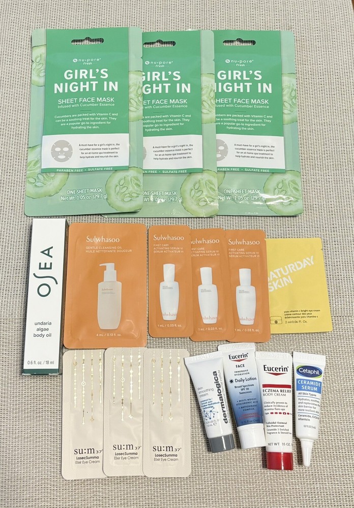 Lot of 16 Deluxe / Travel Size (Skin Care, Beauty Product, Korean Samples)