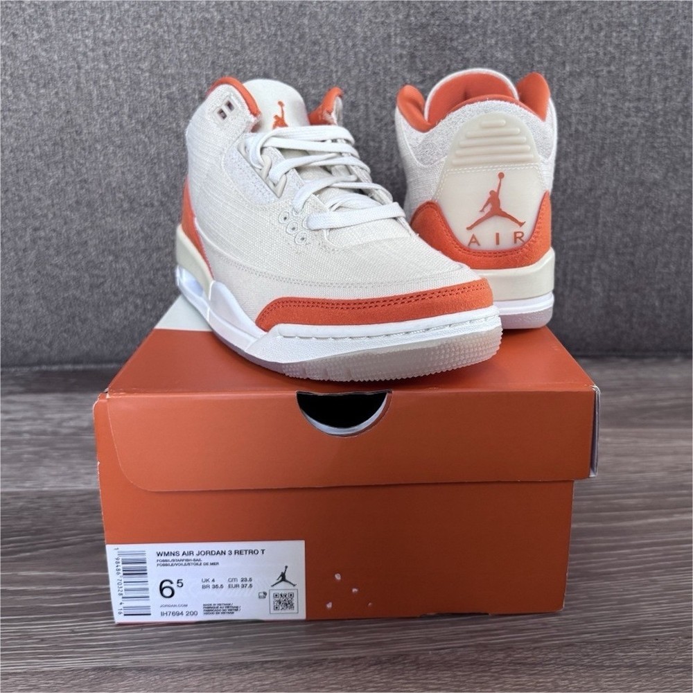 Air Jordan 3 Retro TEX Starfish Sail IH7694-200 Women’s 6.5 NEW W/ Box