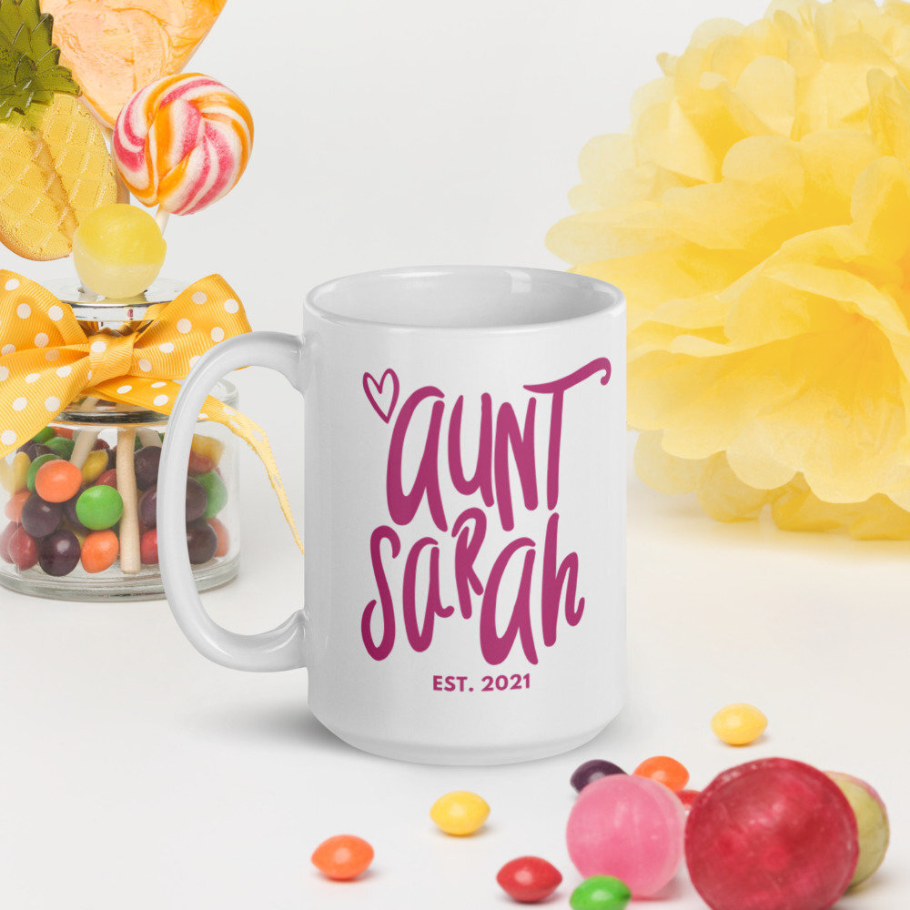 Aunt Est 2020 Mug Mug For New Aunt New Aunty Gift Custom Mug For Pregnancy