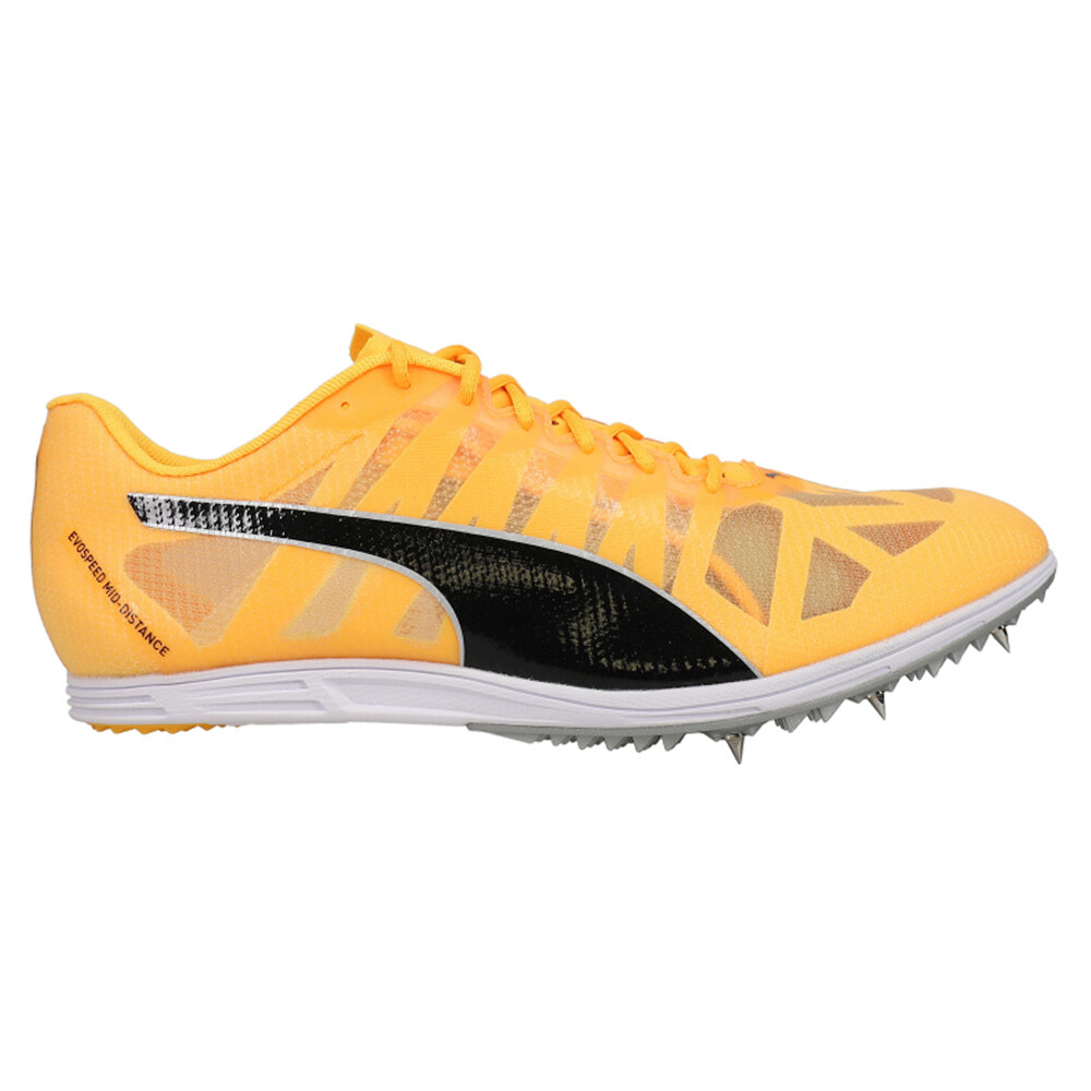 Puma Evospeed MidDistance 4 Mens Orange Track Running Sneakers