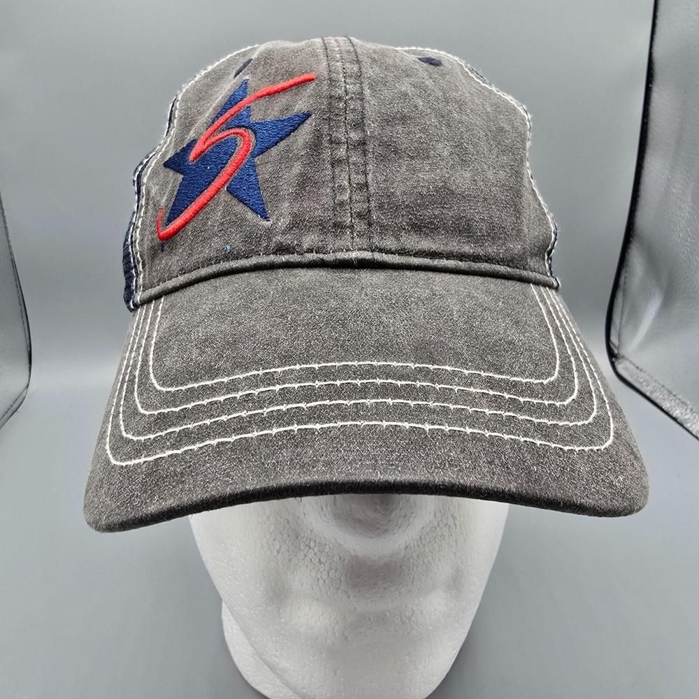 5 Star Equine Products Logo Adjustable Gray & Blue Mesh Back Dad Hat