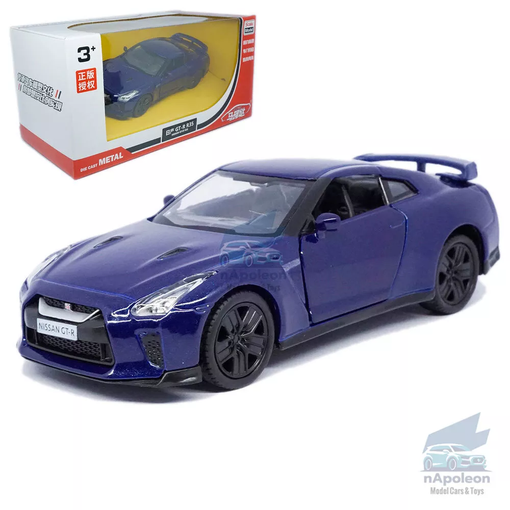 1:36 Nissian GT-R R35 Model Car Diecast Toy Vehicle Collection Kids Gift Blue