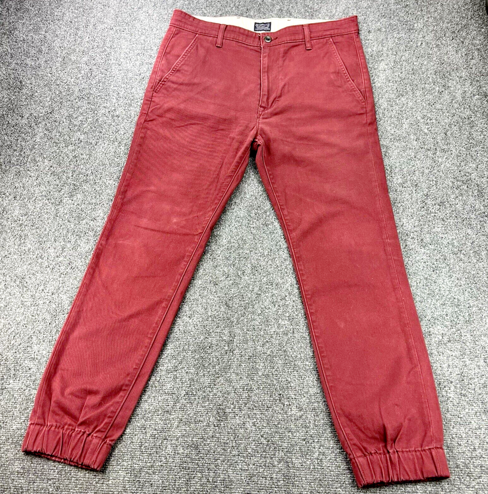 Levis 541 Joggers Mens 33x32 Red Athletic Fit Stretch Chino Pants Tapered
