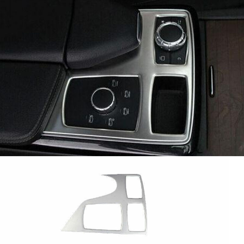 Silver Titanium Center Console Gear Shift Panel Trim For Benz GLE GLS 2016-2019
